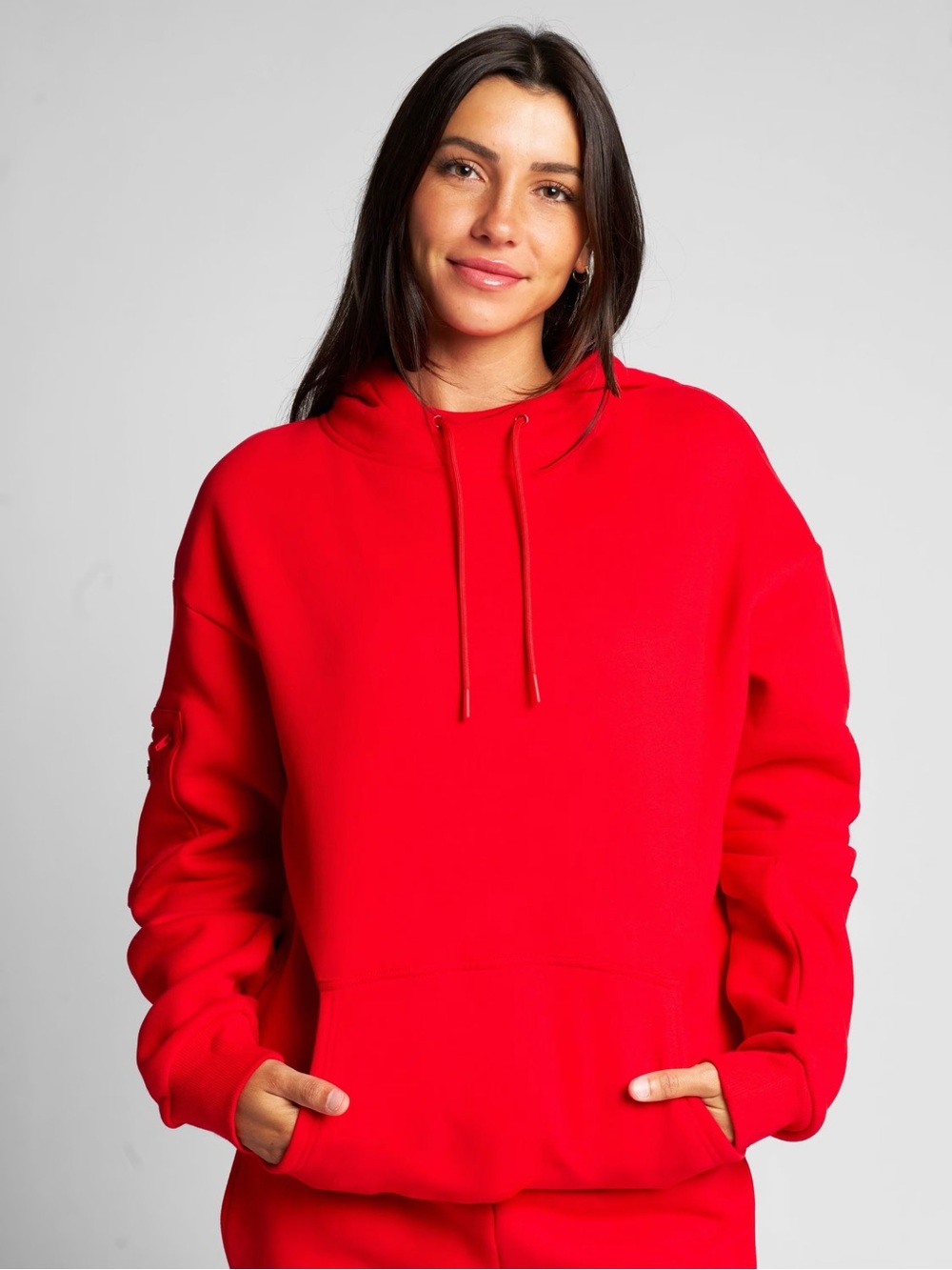 Comfrt travel Red Women's Pullover Hoodie -